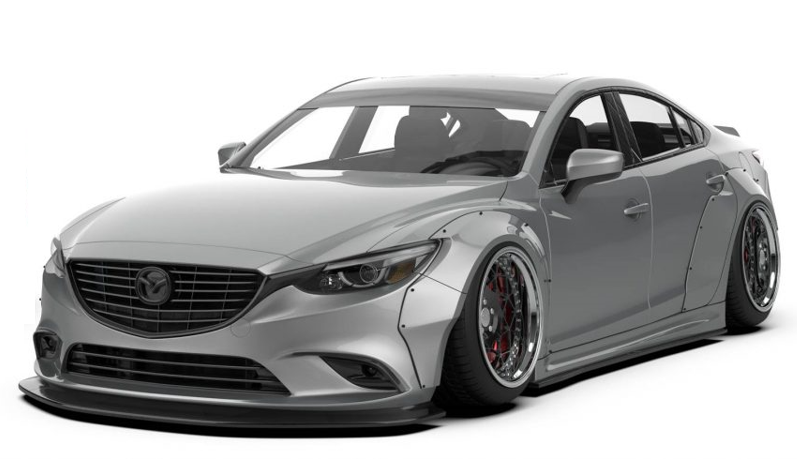 Robot Mazda 6 Front Lip Splitter for OEM Bumper 2014-2019 FRP Carbon Fiber