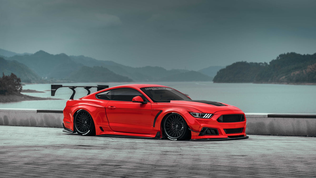 Robot  "STORM" Widebody Wheel Arches & Side Skirts For Ford Mustang S550.1 S550.2 GT EcoBoost V6