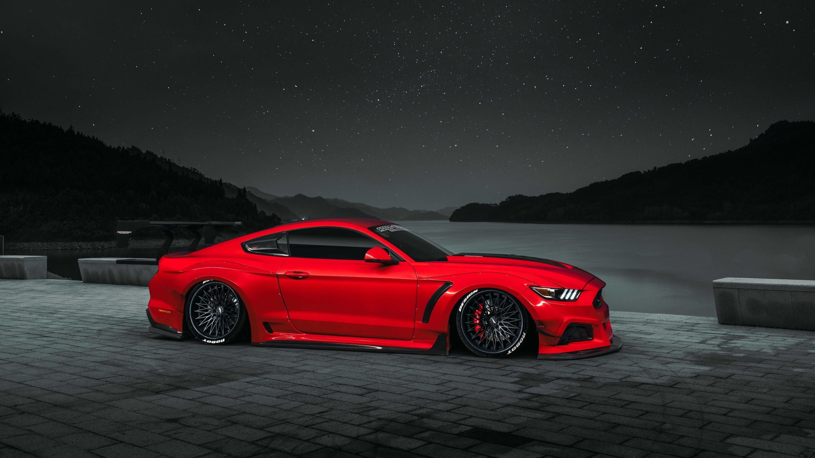 Robot  "STORM" Widebody Wheel Arches & Side Skirts For Ford Mustang S550.1 S550.2 GT EcoBoost V6