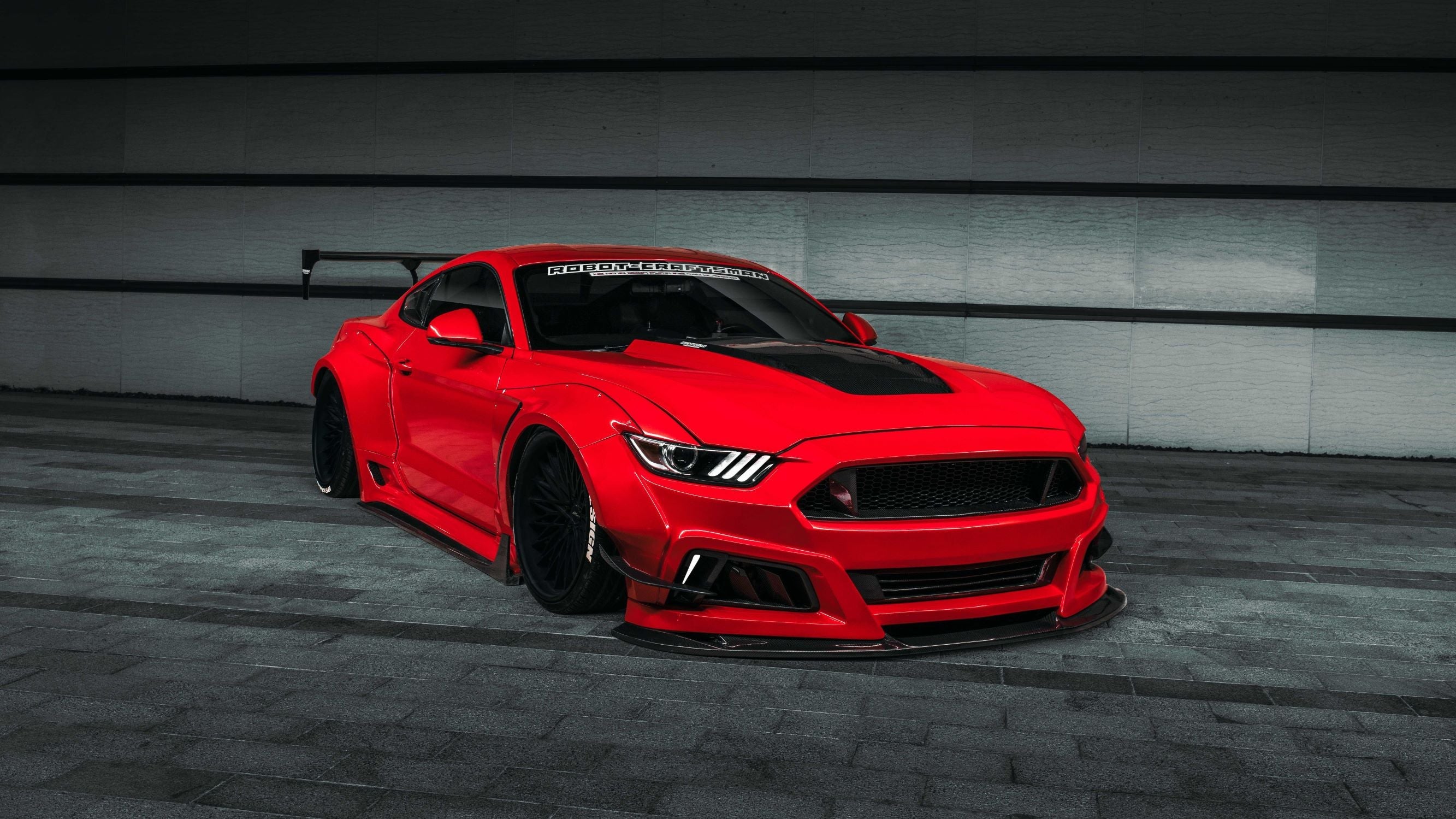 Robot  "STORM" Widebody Wheel Arches & Side Skirts For Ford Mustang S550.1 S550.2 GT EcoBoost V6