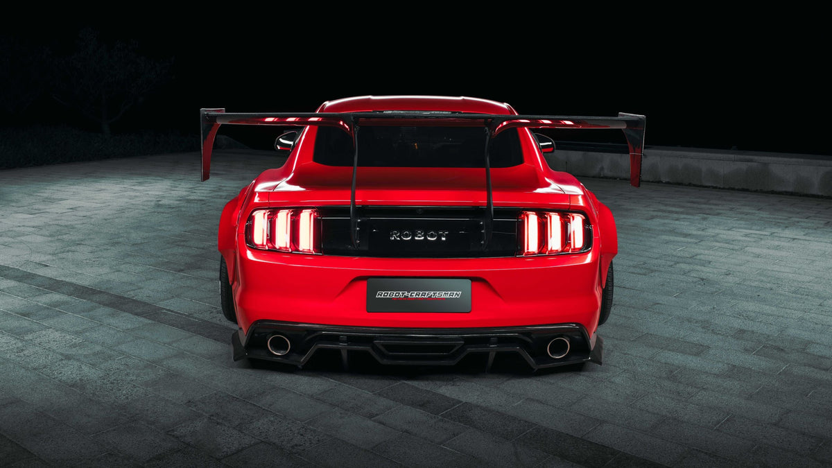 Robot  "STORM" Rear Diffuser For Ford Mustang S550.1 S550.2 GT EcoBoost V6 Carbon Fiber or FRP