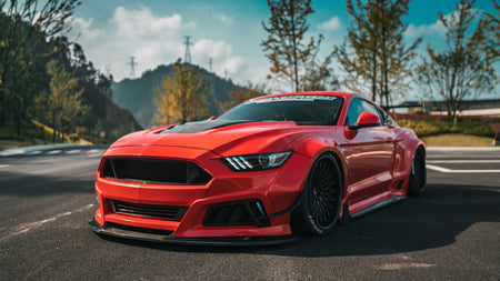 Robot  "STORM" Widebody Wheel Arches & Side Skirts For Ford Mustang S550.1 S550.2 GT EcoBoost V6