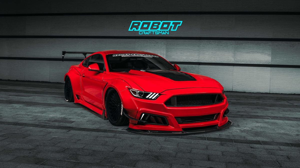 Robot  "STORM" Widebody Front Bumper & Lip For Ford Mustang S550.1 S550.2 GT EcoBoost V6