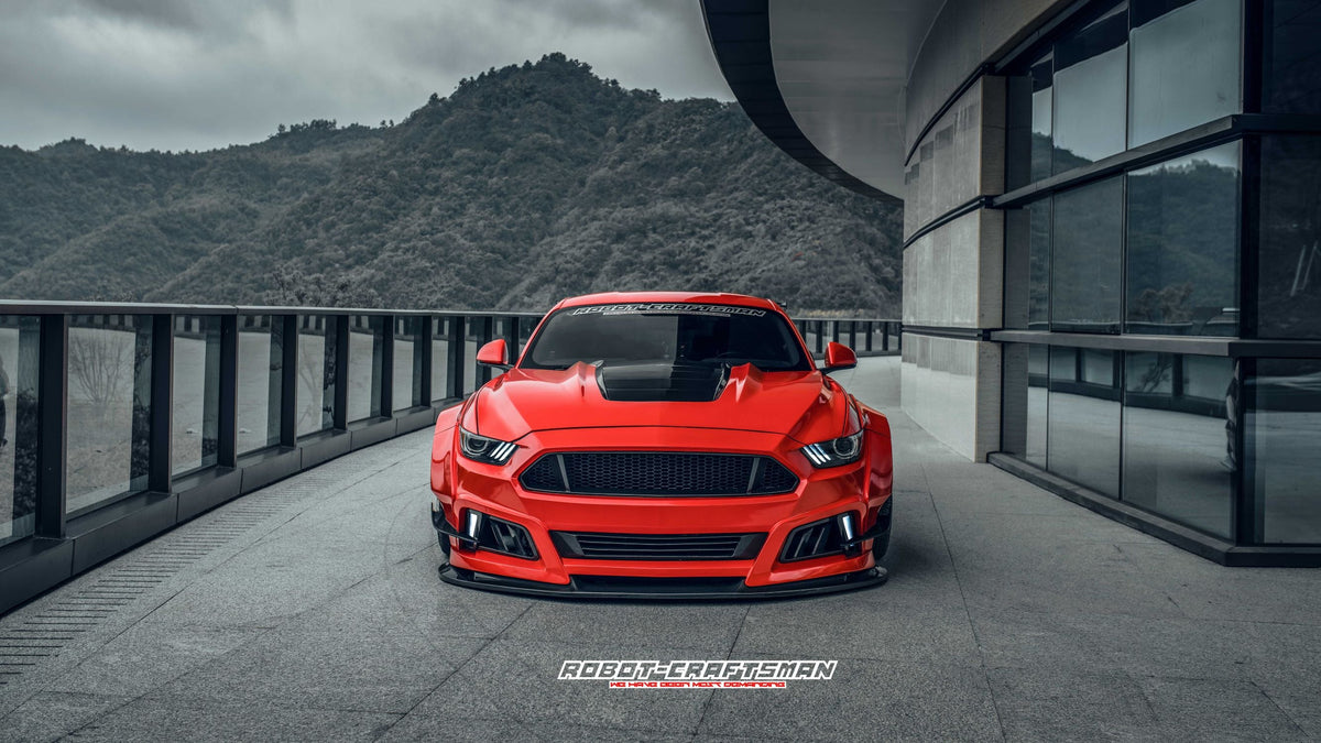 Robot  "STORM" Widebody Front Bumper & Lip For Ford Mustang S550.1 S550.2 GT EcoBoost V6