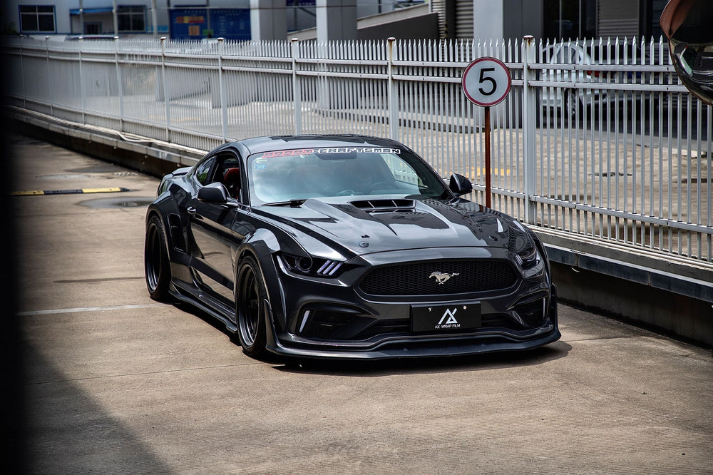 Robot "Cavalier"  Hood Bonnet For Ford Mustang S550.1 2015 - 2017  FRP or Carbon Fiber