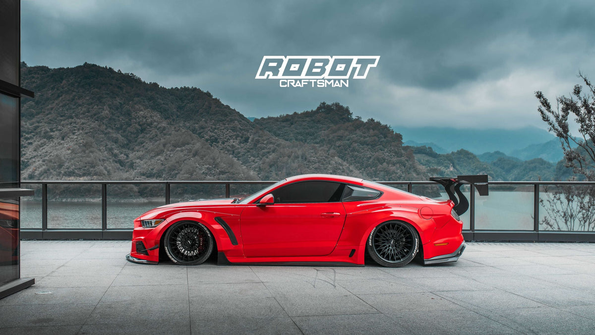 Robot  "STORM" Widebody Wheel Arches & Side Skirts For Ford Mustang S550.1 S550.2 GT EcoBoost V6