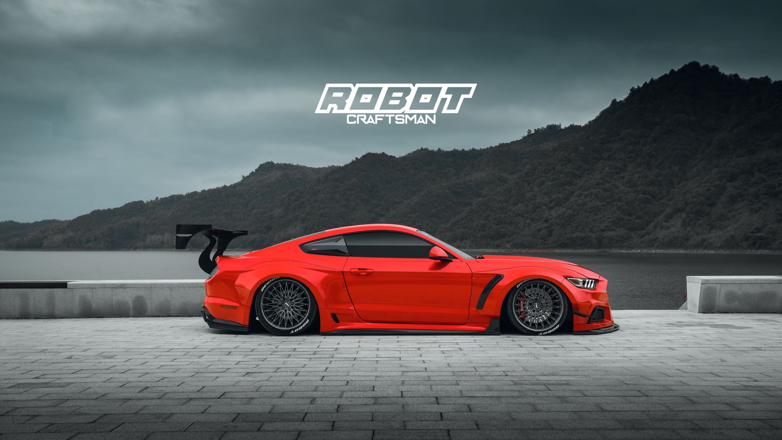 Robot  "STORM" Widebody Wheel Arches & Side Skirts For Ford Mustang S550.1 S550.2 GT EcoBoost V6