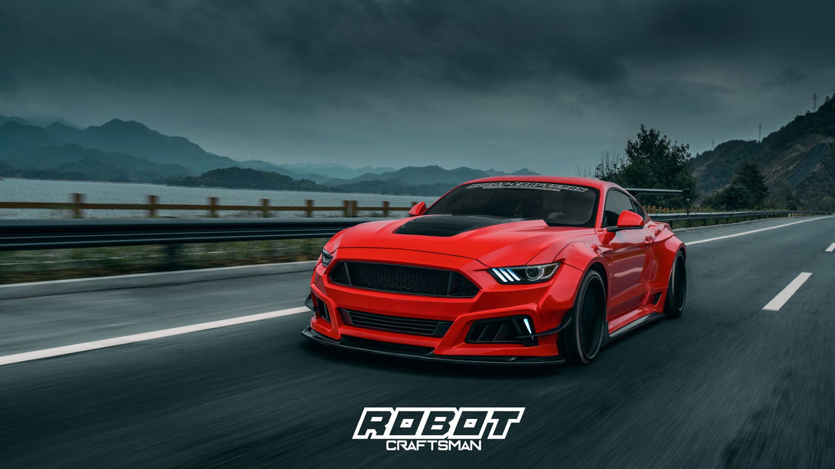 Robot  "STORM" Widebody Wheel Arches & Side Skirts For Ford Mustang S550.1 S550.2 GT EcoBoost V6