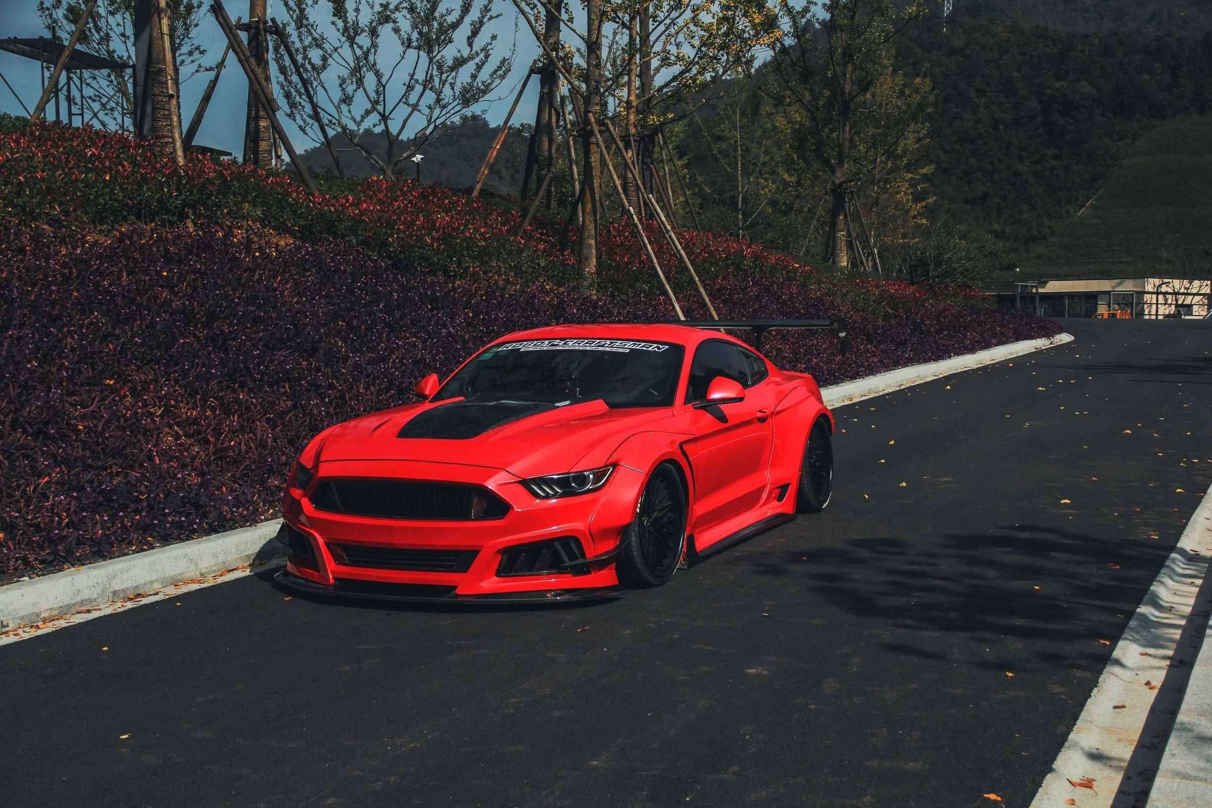 Robot  "STORM" Widebody Wheel Arches & Side Skirts For Ford Mustang S550.1 S550.2 GT EcoBoost V6