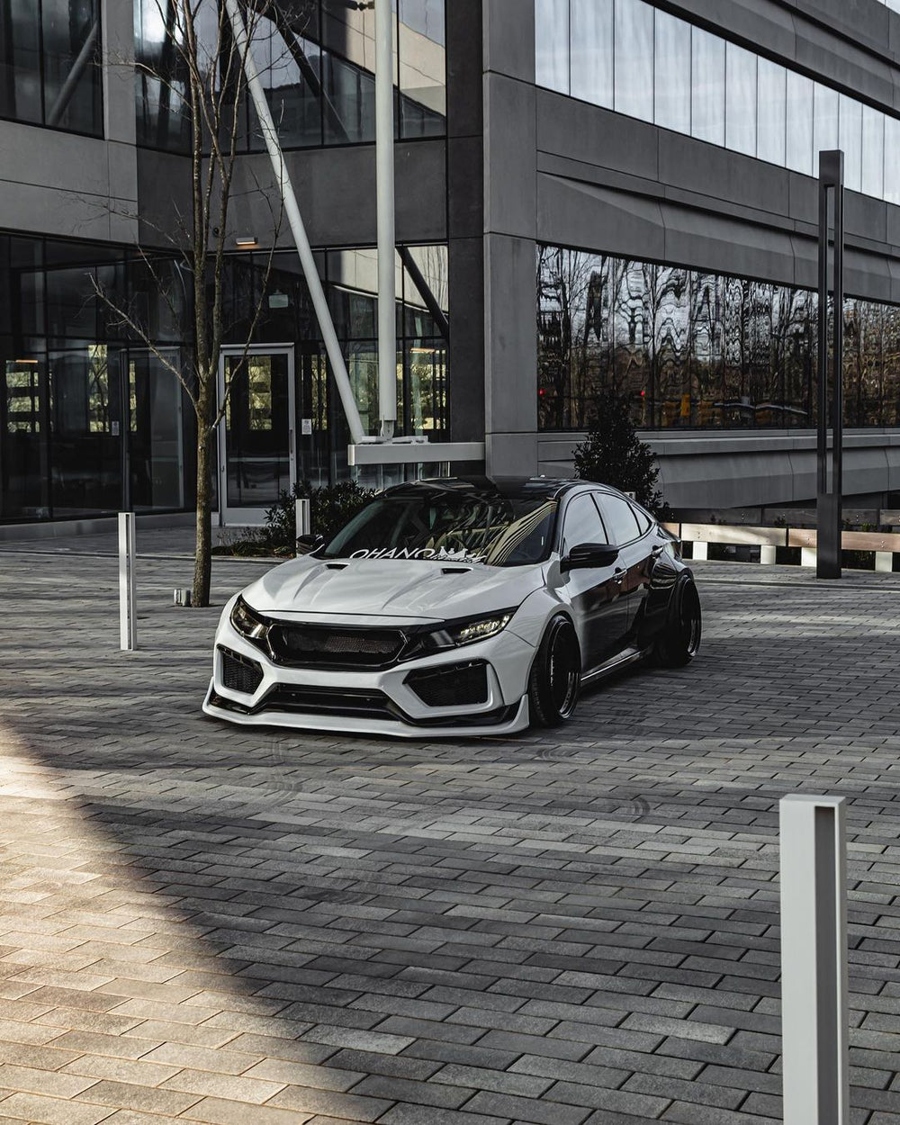 Robot Carbon Fiber Hood Bonnet For Honda Civic 10th Gen Sedan Coupe SI FK7 Hatchback