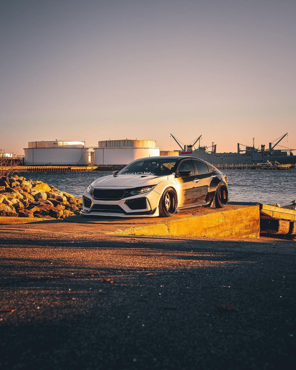 Robot Carbon Fiber Widebody Wheel Arches Fender Flares Honda Civic 10th Gen & FK7 Hatchback