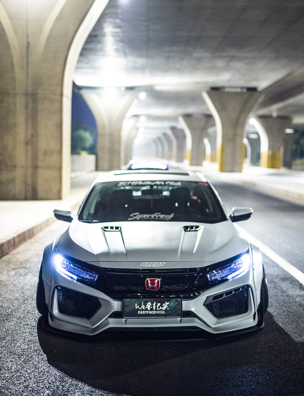 Robot Carbon Fiber Hood Bonnet For Honda Civic 10th Gen Sedan Coupe SI FK7 Hatchback