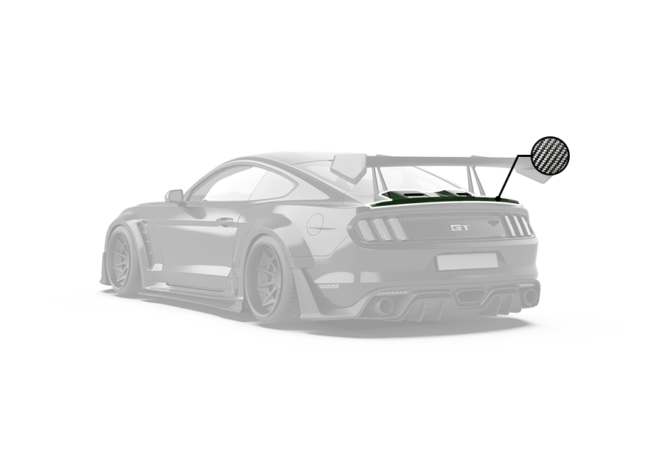 Robot  "Cavalier" Ducktail Spoiler & Rear Trunk Lid Cover For Mustang S550.1 S550.2