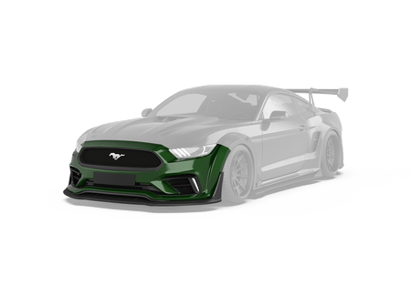 Robot  "Cavalier" Widebody Front Bumper & Lip For Mustang S550.1 2015-2017 Carbon Fiber