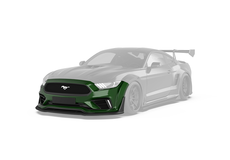 Robot  "Cavalier" Widebody Front Bumper & Lip For Mustang S550.1 2015-2017 Carbon Fiber