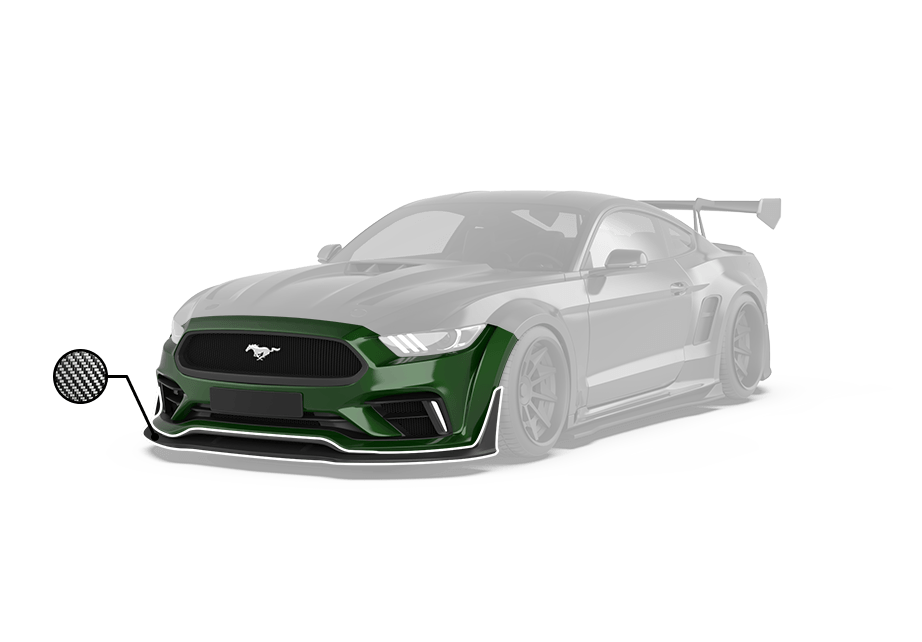 Robot  "Cavalier" Widebody Front Bumper & Lip For Mustang S550.1 2015-2017 Carbon Fiber