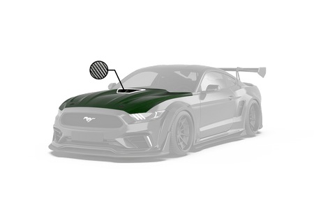 Robot "Cavalier"  Hood Bonnet For Ford Mustang S550.1 2015 - 2017  FRP or Carbon Fiber