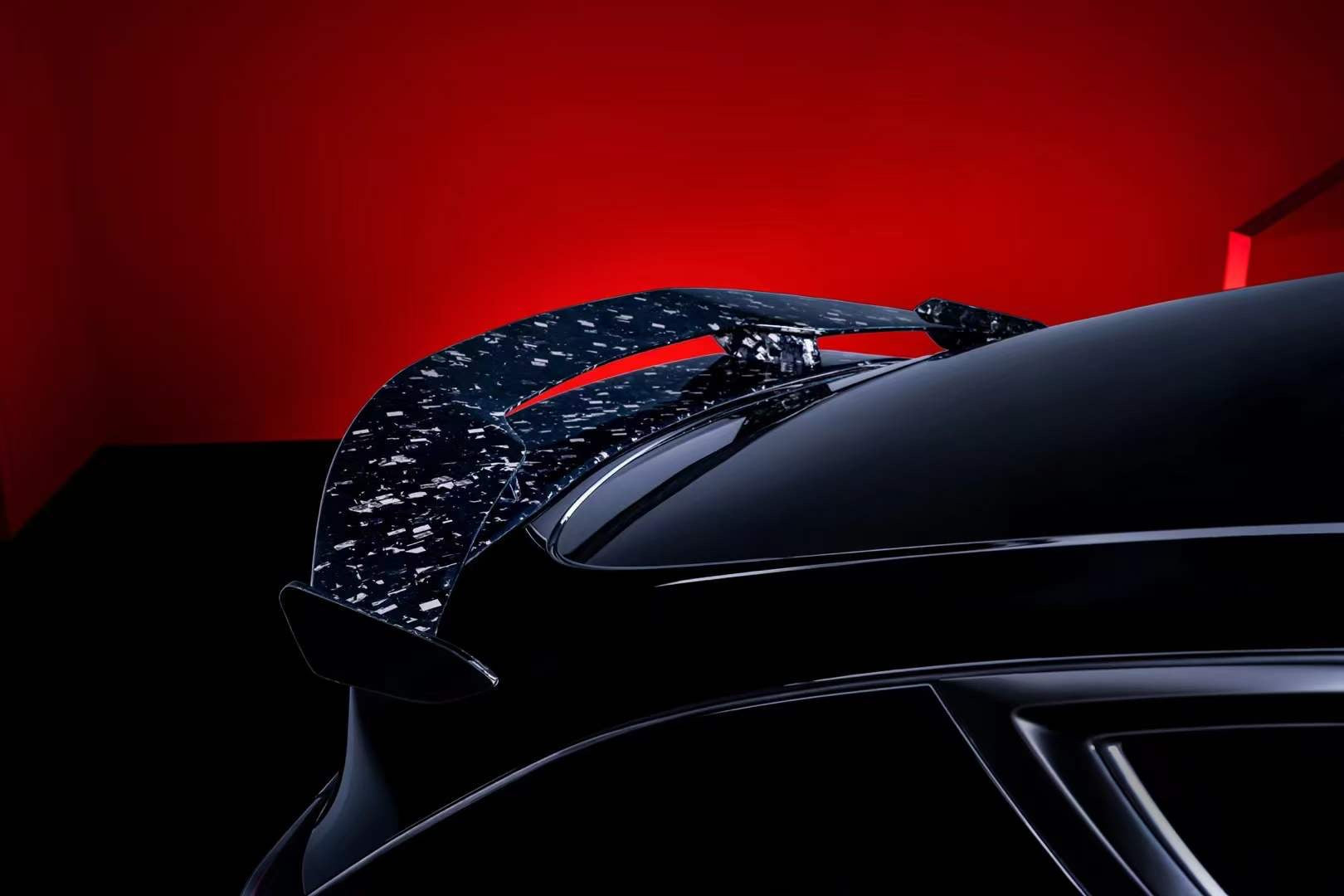 Robot "Starship" Rear Spoiler Wing For Tesla Model Y - Carbon Fiber or FRP