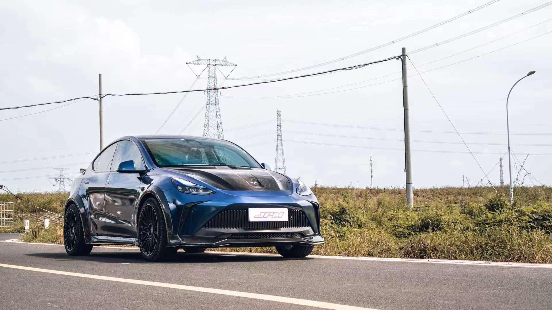 Robot "STARSHIP" Front Bumper & Splitter For Tesla Model Y / Performance
