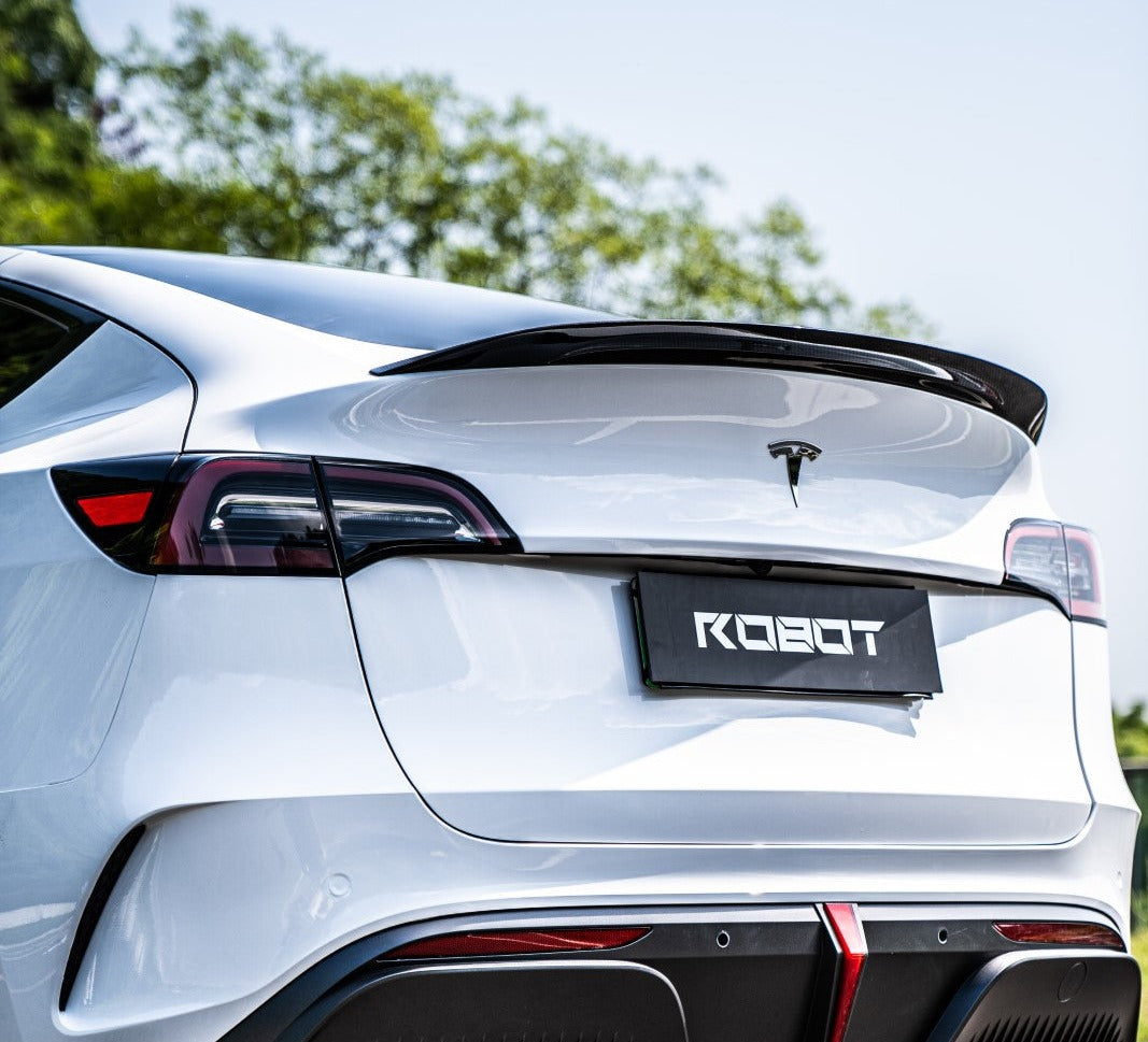 Robot "STARSHIP" Carbon Fiber Rear Spoiler For Tesla Model Y / Performance