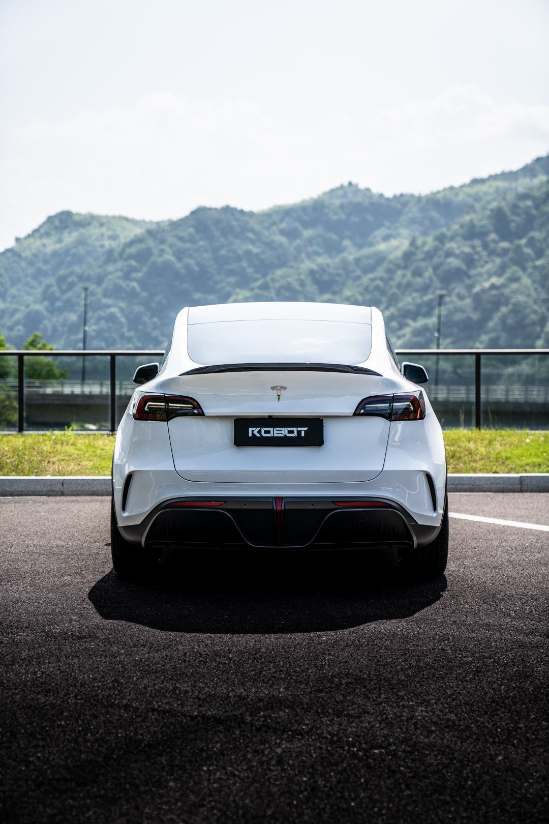 Robot "STARSHIP" Carbon Fiber Rear Spoiler For Tesla Model Y / Performance
