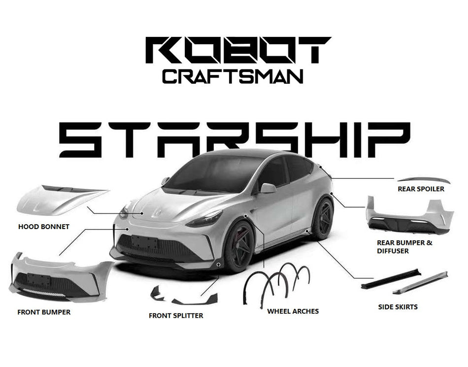 Robot "STARSHIP" Full Body Kit For Tesla Model Y / Performance