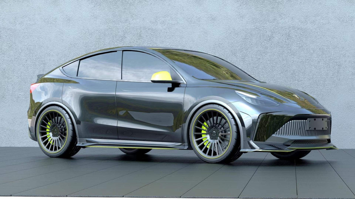 Robot "STARSHIP" Front Bumper & Splitter For Tesla Model Y / Performance