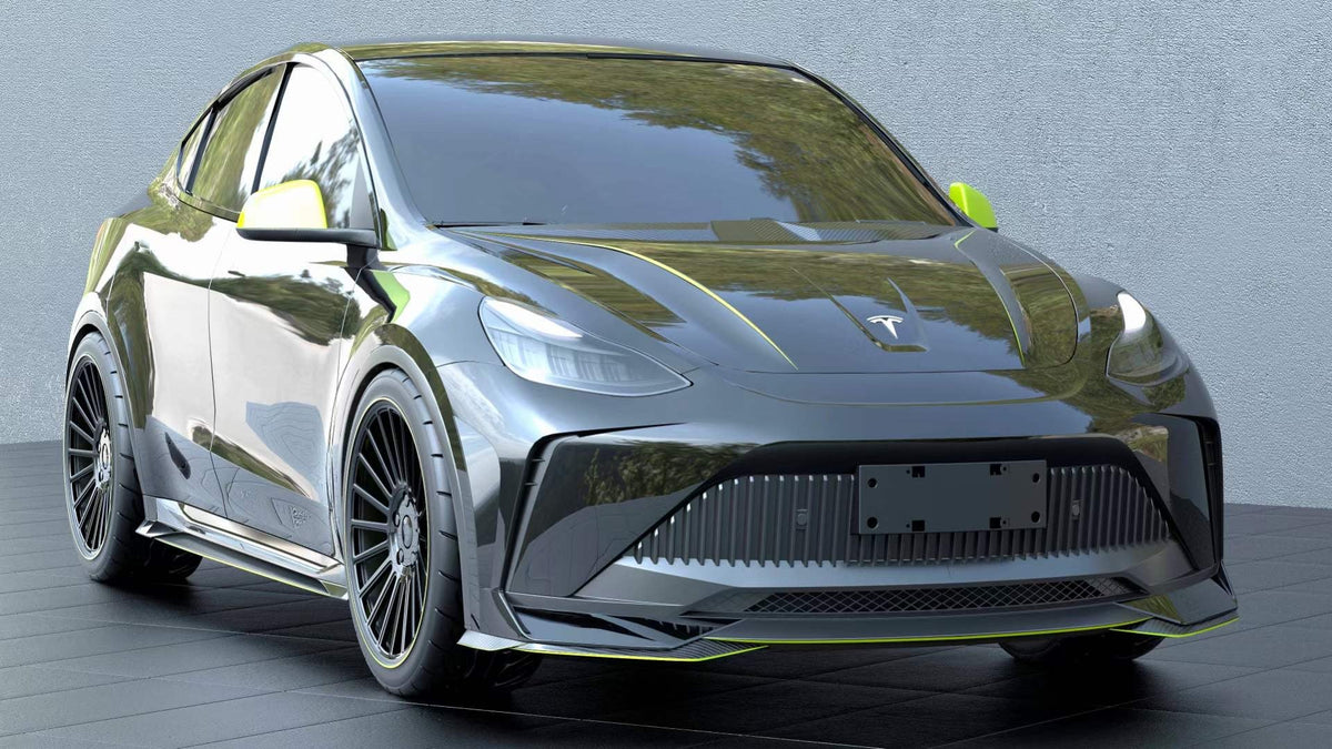 Robot "STARSHIP" Front Bumper & Splitter For Tesla Model Y / Performance