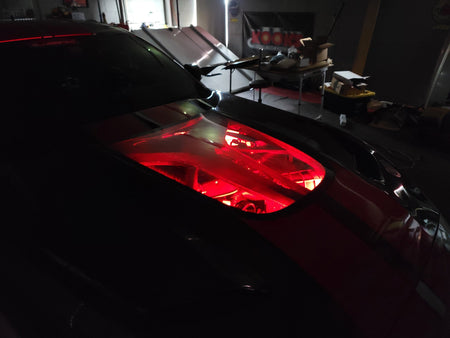 Robot "DAWN & DUSK" Tempered Glass Hood Bonnet For Ford Mustang S550 2015-ON