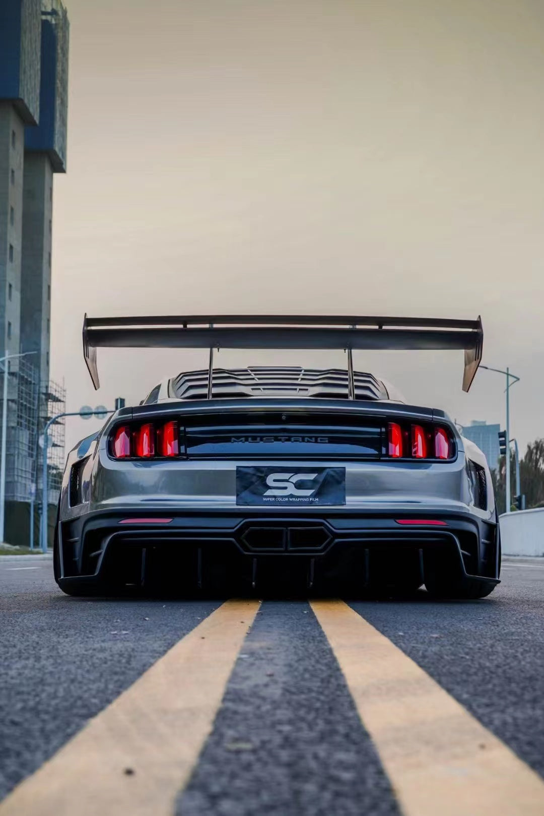 Robot "DAWN & DUSK" Swan Neck Thor GT Wing For Ford Mustang S550 S550.1 S550.2 GT EcoBoost V6