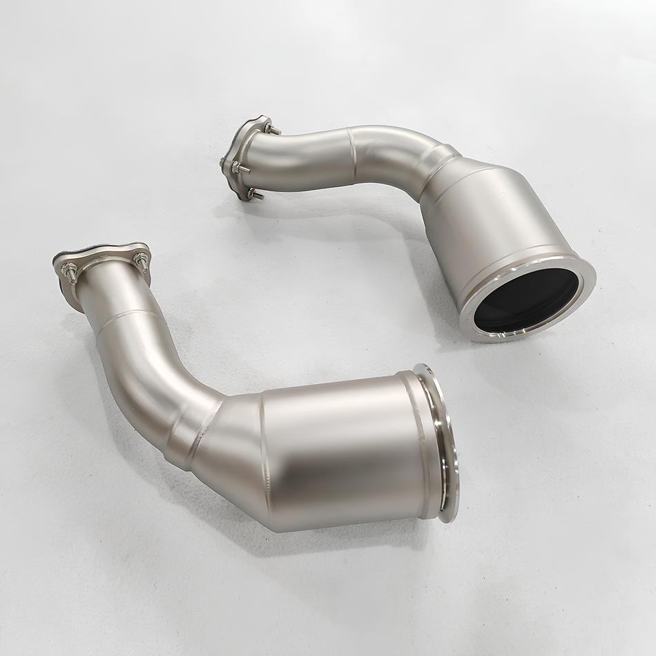 Rstype high performance catless exhaust downpipes For audi 2018~2019 RS5 F5 RS4 8W B9 2.9T TFSI downpipe piping exhaust