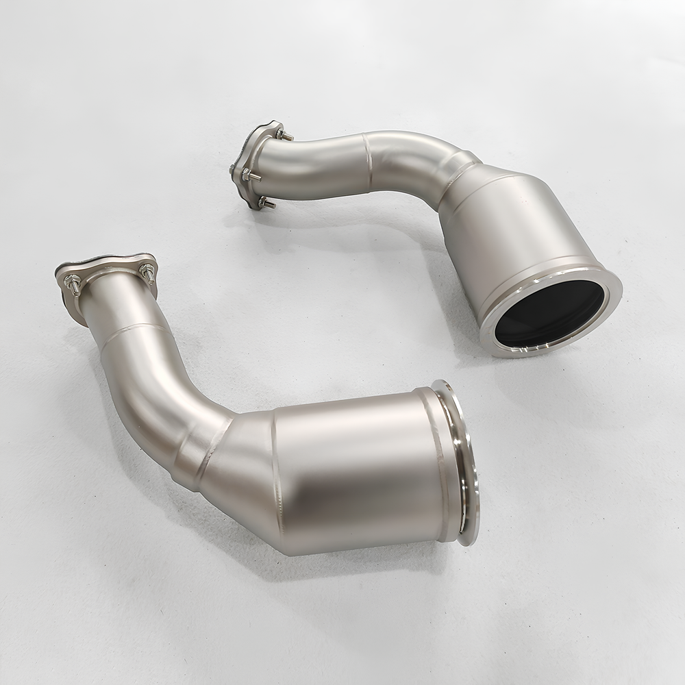 AME high performance catless exhaust downpipes For audi 2018~2019 RS5 F5 RS4 8W B9 2.9T TFSI downpipe piping exhaust
