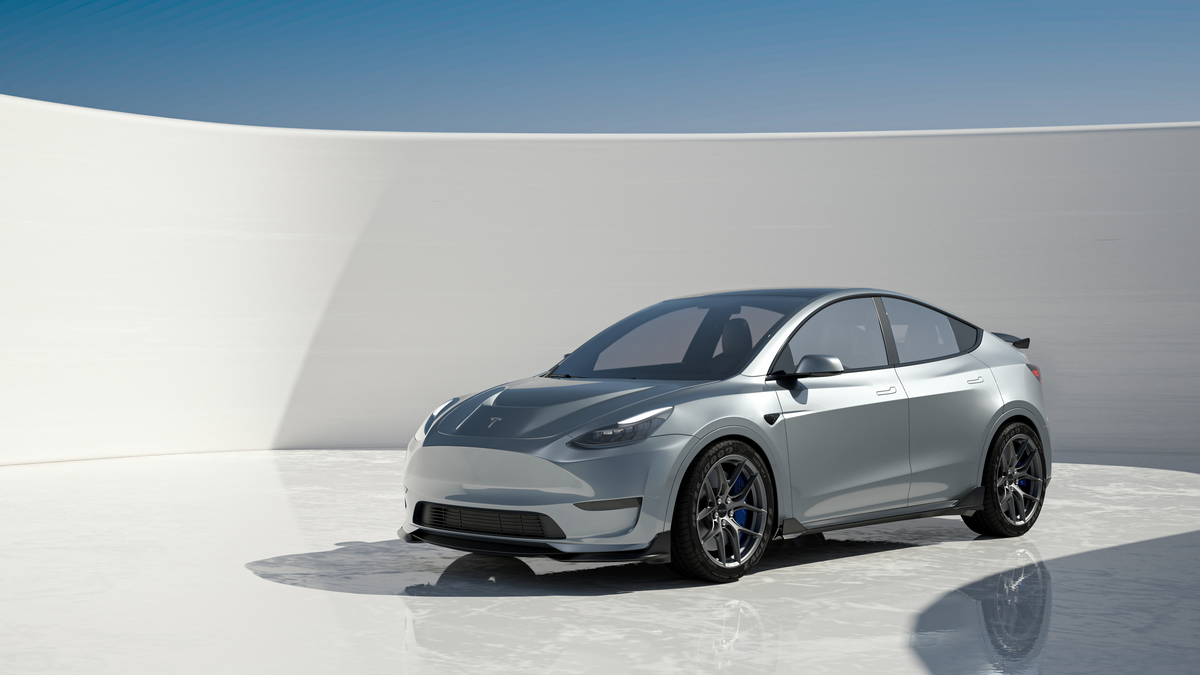 Robot "Crypton" Side Skirts For Tesla Model Y - Carbon Fiber or FRP