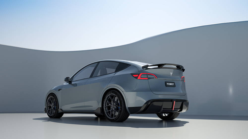 Robot "Crypton" Rear Diffuser For Tesla Model Y - Carbon Fiber or FRP
