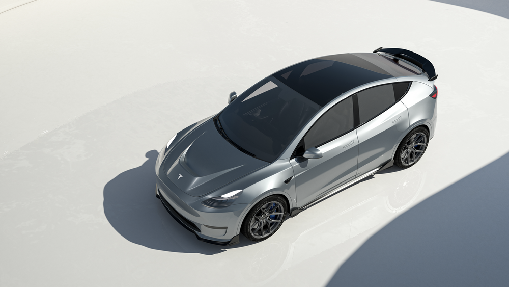 Robot "Starship" Rear Spoiler Wing For Tesla Model Y - Carbon Fiber or FRP