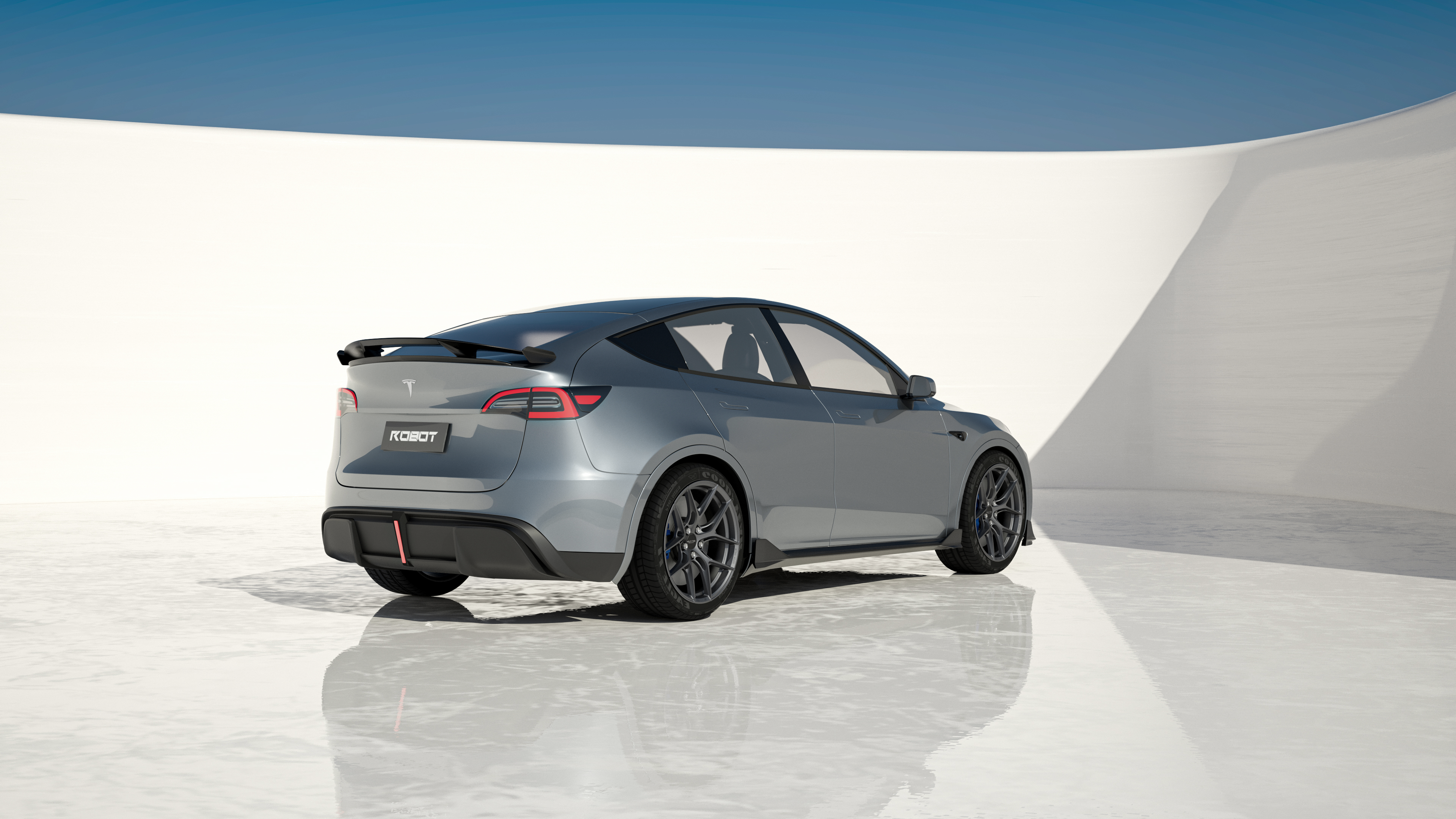 Robot "Crypton" Side Skirts For Tesla Model Y - Carbon Fiber or FRP