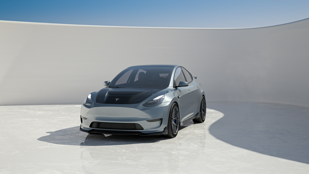 Robot "Crypton" Side Skirts For Tesla Model Y - Carbon Fiber or FRP