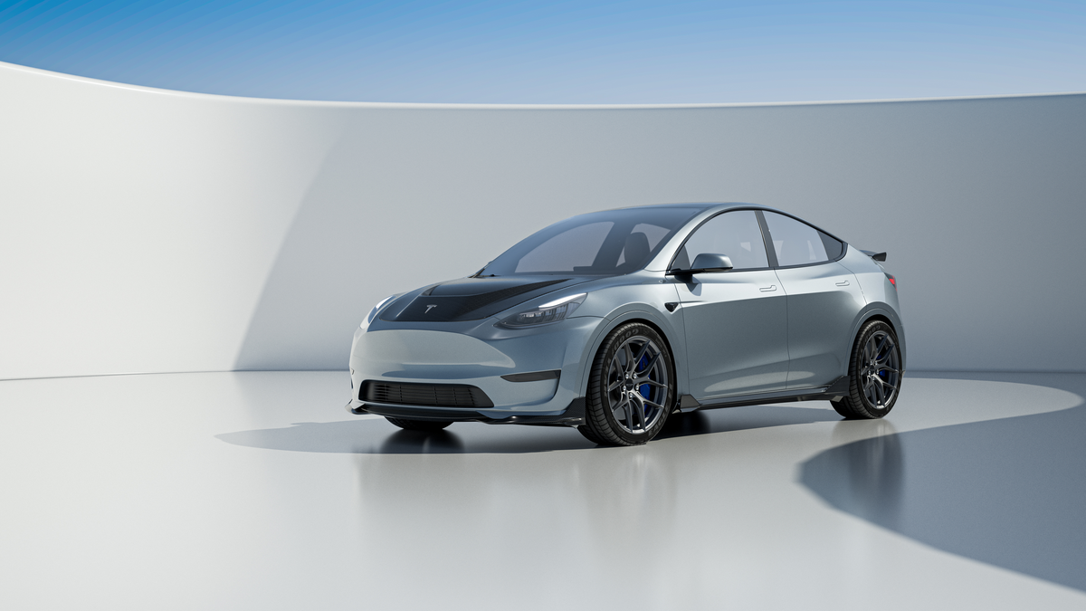 Robot "Crypton" Side Skirts For Tesla Model Y - Carbon Fiber or FRP