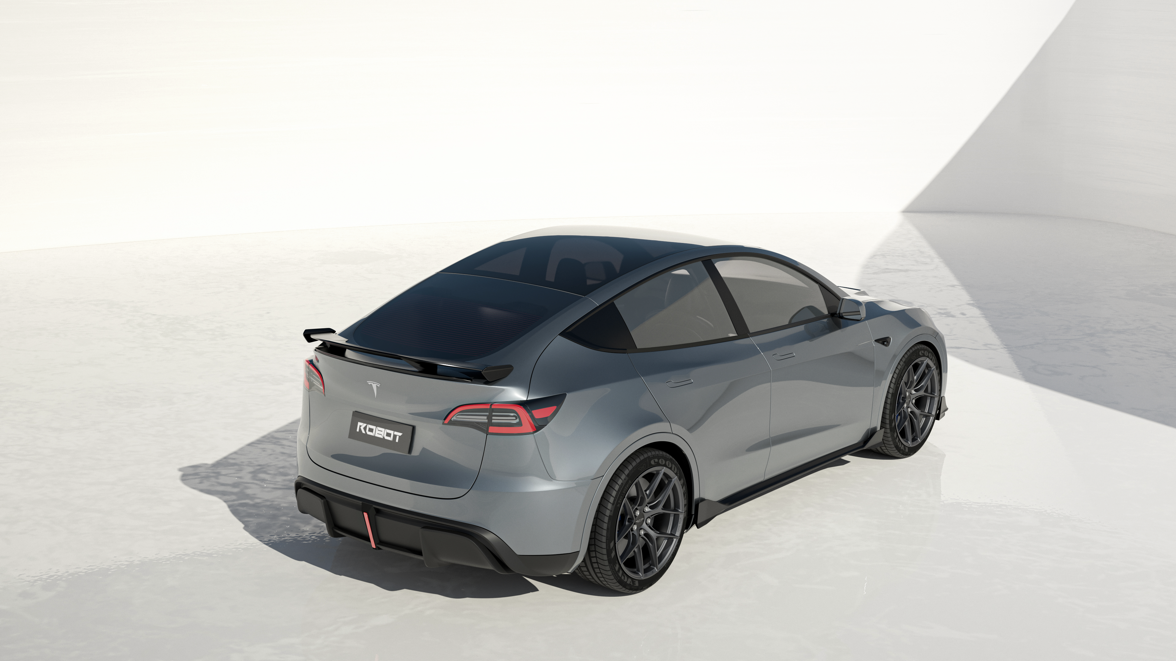 Robot "Crypton" Side Skirts For Tesla Model Y - Carbon Fiber or FRP