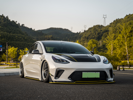 Robot "HACKER"  Narrow Body Front Bumper & Front Lip For Tesla Model 3