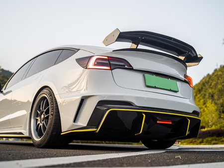 Robot "HACKER"  Narrow Body Rear Bumper & Rear Diffuser For Tesla Model 3