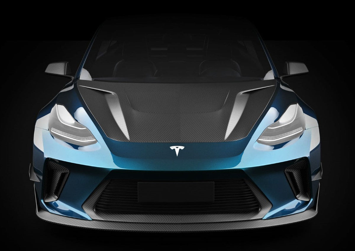 Robot "HACKER"  V1 Hood Bonnet For Tesla Model 3