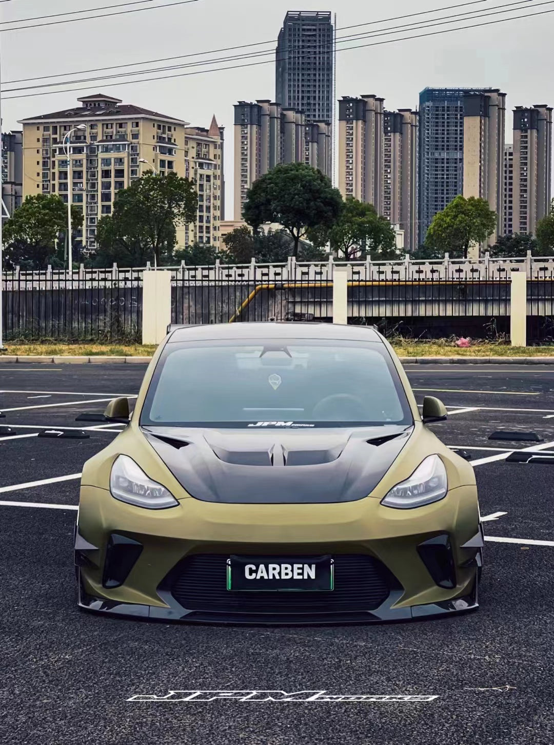 Robot "HACKER"  Widebody Front Bumper Canards For Tesla Model 3