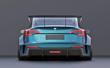 Robot "HACKER"  Widebody Rear Bumper & Rear Diffuser For Tesla Model 3