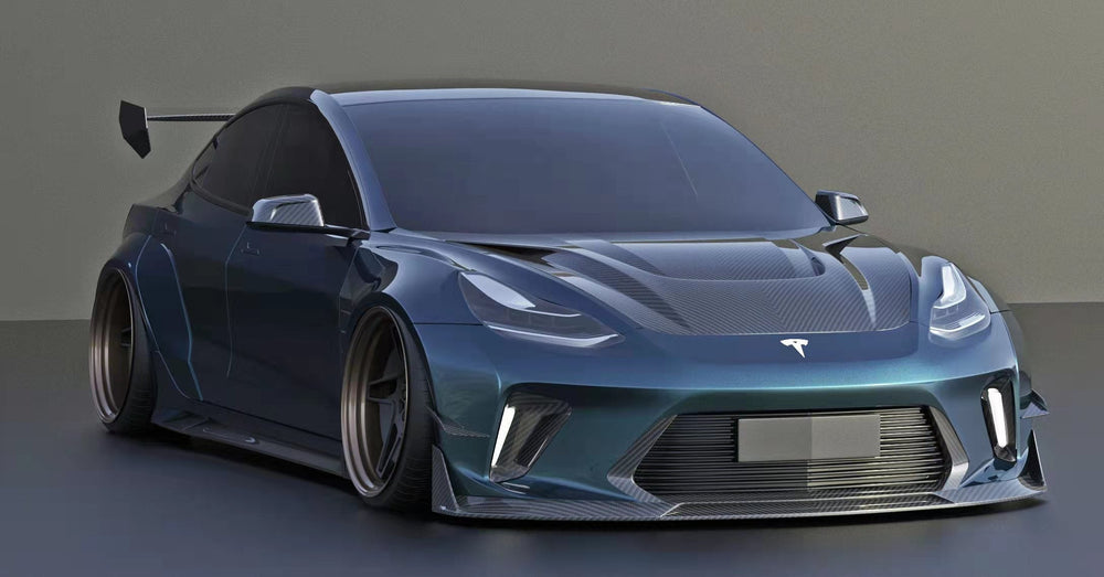 Robot "HACKER"  Widebody Full Body Kit For Tesla Model 3