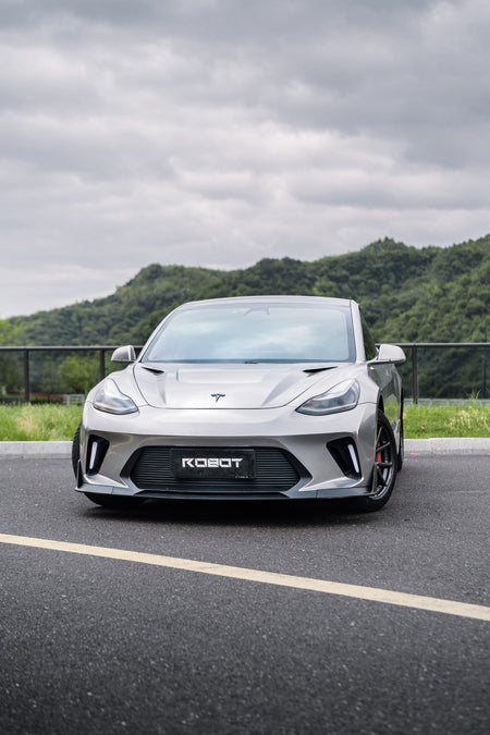 Robot "HACKER"  Narrow Body Front Bumper & Front Lip For Tesla Model 3