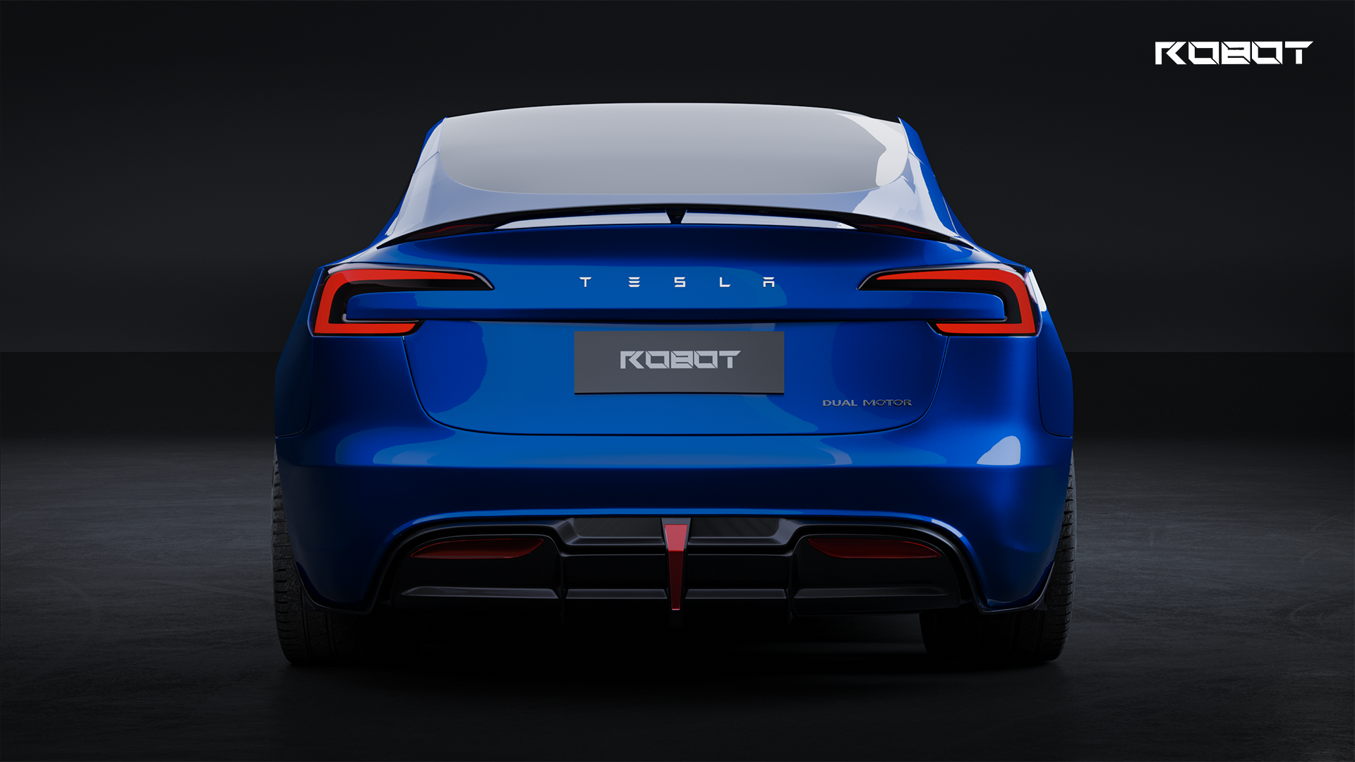 Robot " Hidrogai " Ducktail Rear Spoiler for Tesla Model 3 2024-ON