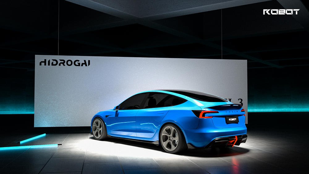 Robot " Hidrogai " Ducktail Rear Spoiler for Tesla Model 3 2024-ON
