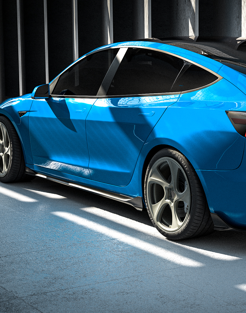 Robot  "Hidrogai" Side Skirts for Tesla Model 3 2024-ON