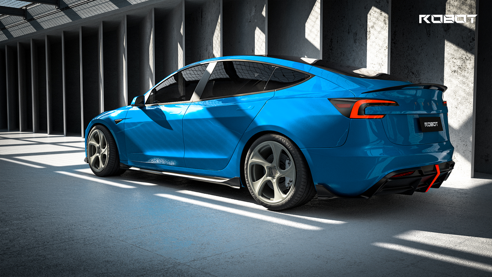 Robot " Hidrogai " Ducktail Rear Spoiler for Tesla Model 3 2024-ON